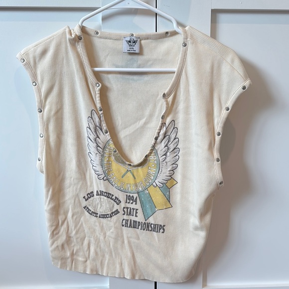 Boys Lie Tops - Vintage Graphic Cream Top